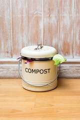 Food waste from domestic kitchen for eco friendly disposal and composting of wasted food by...