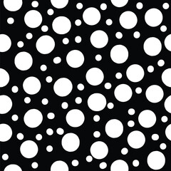 Dark Black vector seamless cover with circles. Modern abstract illustration with colorful water drops. Pattern for trendy fabric, wallpapers. - Vector
