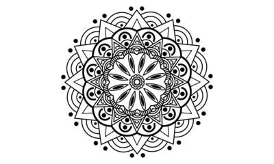 Vector Mandala Flower Ornament Design 