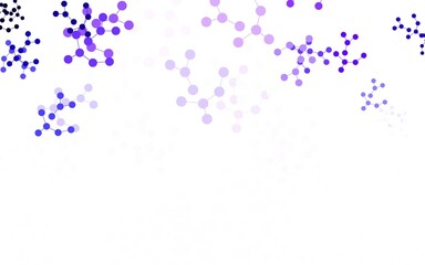 Light Purple vector background with forms of artificial intelligence.