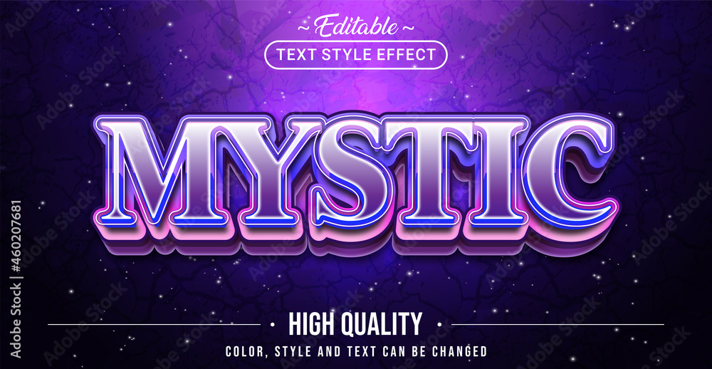 Poster Editable text style effect - Mystic text style theme.