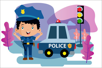 Little Police - Kids Illustration