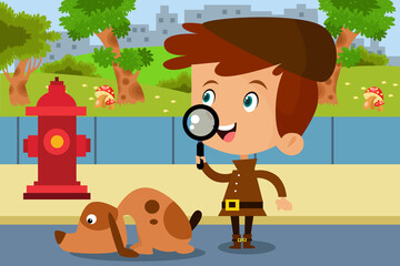Little Detective - Kids Illustration