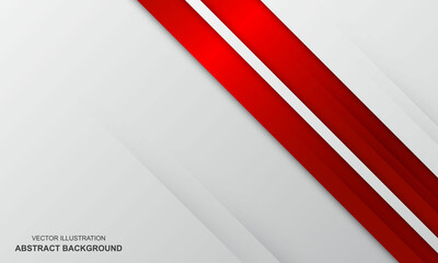 Vector modern background abstract white and red