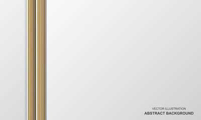 Abstract background white and golden luxury modern design