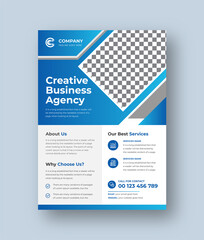 Corporate business flyer design template with modern concept Premium Vector	
