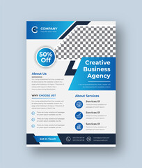 Obraz premium Corporate business flyer design template with modern concept Premium Vector 
