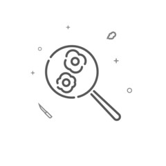 Fried eggs, breakfast simple vector line icon. Kitchenware related sign isolated on white background. Editable stroke