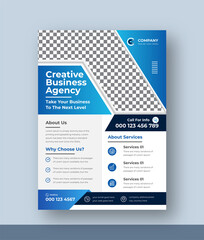 Corporate business flyer design template with modern concept Premium Vector	
