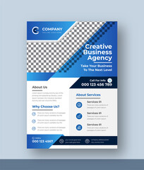 Corporate business flyer design template with modern concept Premium Vector	
