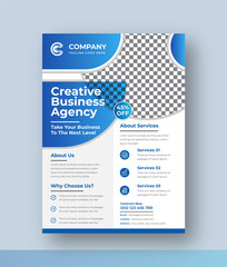 Corporate business flyer design template with modern concept Premium Vector
