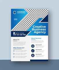 Corporate business flyer design template with modern concept Premium Vector	
