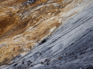 A deposit of refractory clay. A quarry for the extraction of natural resources
