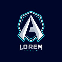 Letter A Gaming Sport Team Logo Design