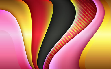 Dynamic yellow elements with dark red gradient shapes geometric futuristic composition for poster, social media template, cover, annual report, business report