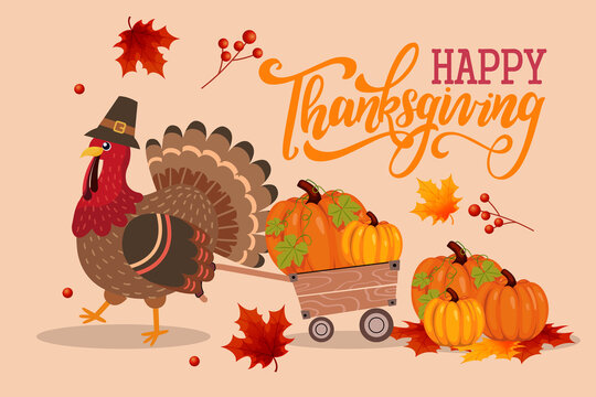 Thanksgiving Card Background Design Template	