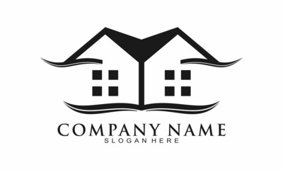 Home building simple vector logo