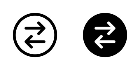 Conjunto de icono de flecha de cambio. Doble flecha. Ilustración vectorial