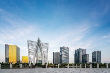 Obraz premium Modern urban architecture landscape in Zibo, China