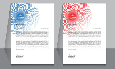 Fototapeta premium Creative modern letterhead template, business style letterhead design template. Company letterhead template designs. Letterhead, flyer template.