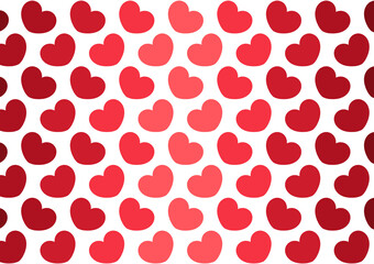 heart background with a mix of bright and beautiful red and pink colors