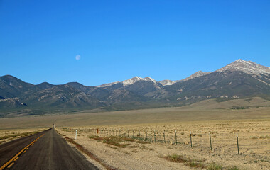 The road across Snake Valley, Nevada