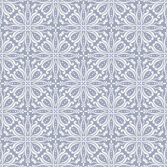 Folk monochrome gray ornament. Seamless vector pattern
