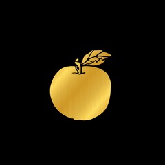 apple on black background