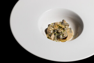 heart of palm with cheese sauce