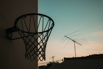 basketball hoop against sky