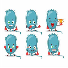 A sporty minacovirus boxing athlete cartoon mascot design