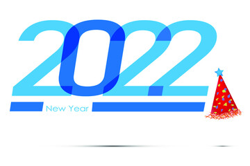Happy New Year 2022. Happy New Year 2022 text design for Brochure design, card, banner