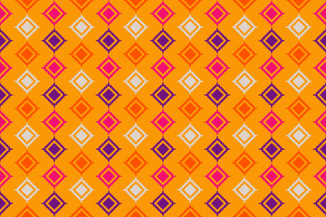 Abstract geometric ethnic patterns. Color. Traditional Thai style. Design for background, wallpaper, fabric, textile.