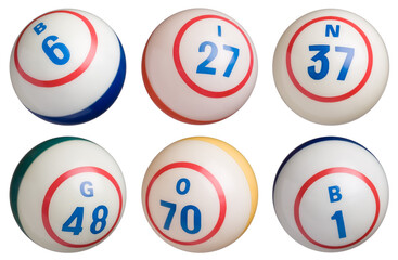 6 Bingo Balls