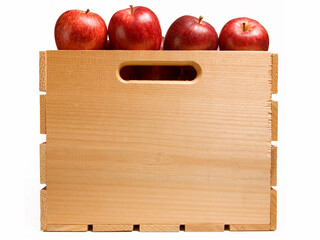 Crate of Red Apples