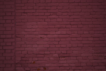 Fototapeta na wymiar Background and texture old shabby red brick stone wall.