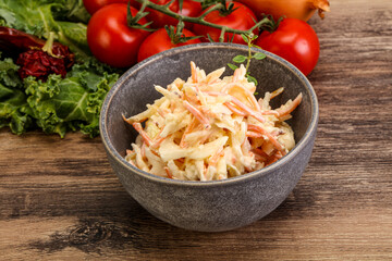 Vegetarian Cole slaw salad with cabbage