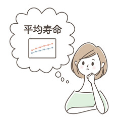 日本の超高齢社会について考える女性