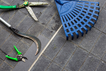 Lawn gardening tools and equipment