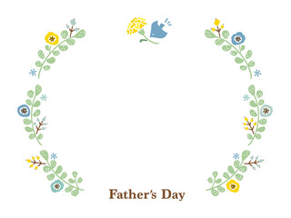 かわいい父の日フレーム／手書きイラスト