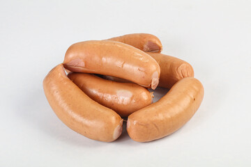 Natural meat sausages with minced meat