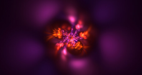 Obraz premium 3D rendering abstract red fractal light background