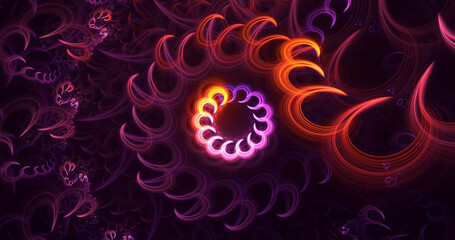 3D rendering abstract circle light background
