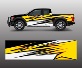 Graphic abstract stripe designs for Truck decal, cargo van and car wrap vector