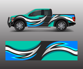 modern design for truck graphics vinyl wrap vector