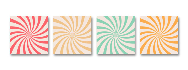 Colourful grunge retro burst vector. Vintage summer, circus and carnival background.	