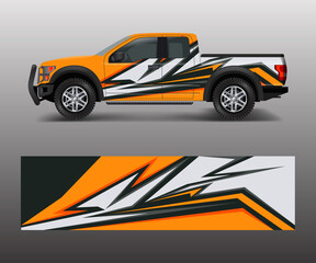 Graphic abstract stripe designs for Truck decal, cargo van and car wrap vector