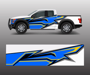 wrap graphic design vector for off road truck. Abstract sporty and adventure racing background. Full vector eps 10