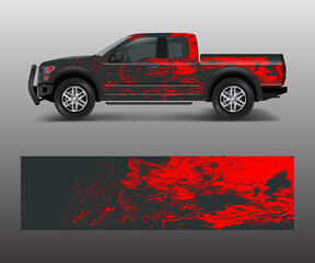 Abstract modern graphic design for truck and vehicle wrap and branding stickers