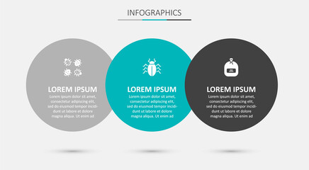 Set Colorado beetle, and Pack full of seeds. Business infographic template. Vector